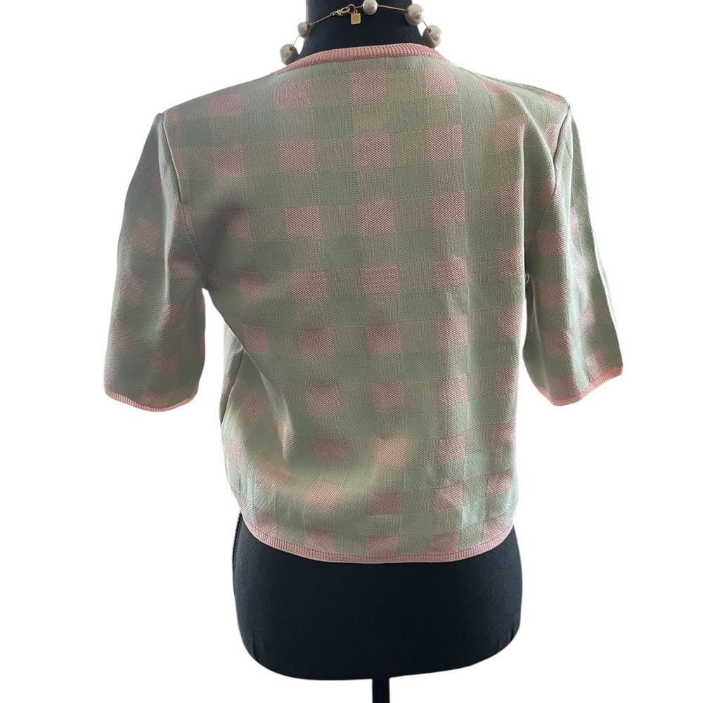 ZARA ASO All American Layla Keating Plaid Crop Cardigan M Y2K Preppy - Picture 4 of 8